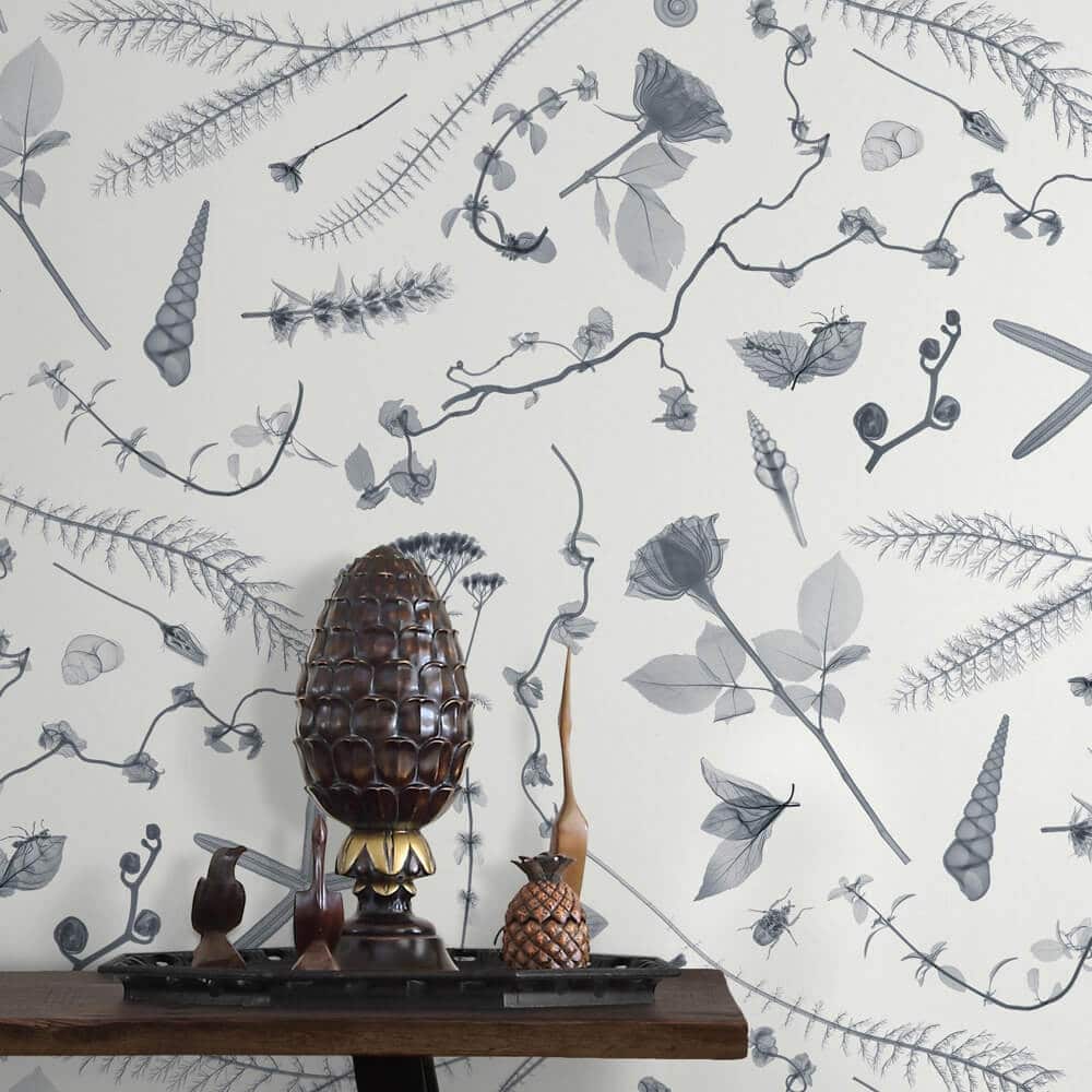 SAMPLE - X-Ray Botanics 02 Wallpaper - Grey - Image 2